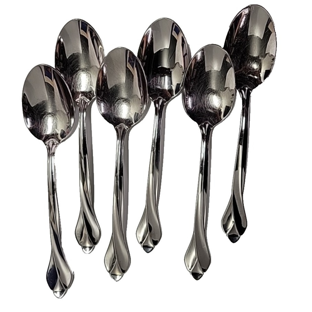 6 Oneida Tribeca Stainless Steel Tablespoons Dinner Spoons‎